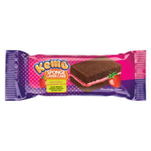 Çi̇lek Aromali Kremali Kakaolu İki̇ Katli Kek